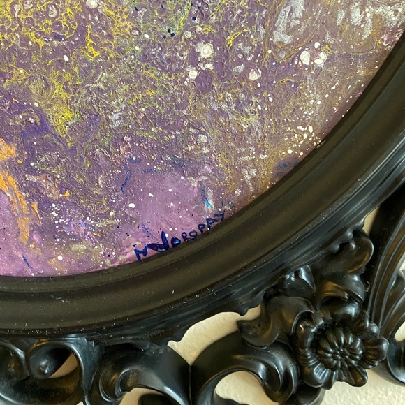 handmade Framed Cardboard Art Modern Acrylic Paint - Picture 9 of 14